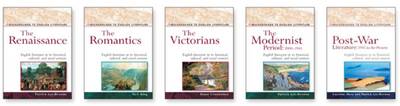 Cover of Backgrounds to English Literature  ""The Renaissance"", ""The Romantics"", ""The Victorians"", ""The Modernist Period - 1900-1945"", ""Post-War Literature - 1945 to the Present Day