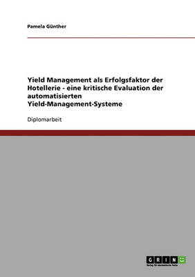 Book cover for Yield Management ALS Erfolgsfaktor Der Hotellerie