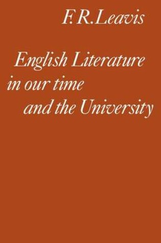 Cover of English Literature in our Time and the University