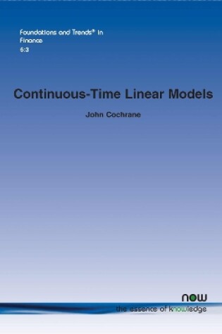 Cover of Continuous-Time Linear Models