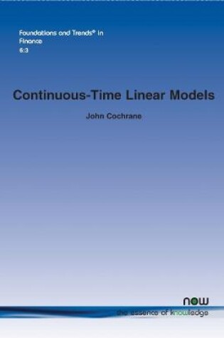 Cover of Continuous-Time Linear Models