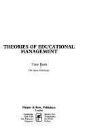 Book cover for Theories of Educational Management