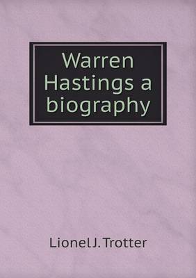 Book cover for Warren Hastings a biography