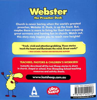 Book cover for Webster, The Preacher Duck