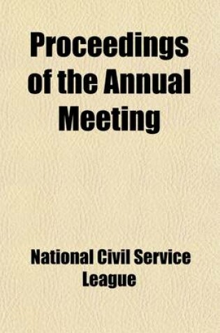 Cover of Proceedings of the Annual Meeting