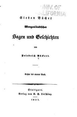 Book cover for Sieben Bucher morgenlandischer sagen und Geschichten