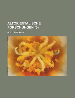 Book cover for Altorientalische Forschungen (5 )