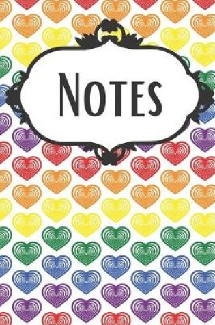 Cover of Rainbow Hearts Pride Notebook