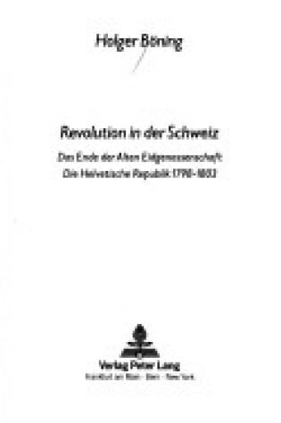 Cover of Revolution in Der Schweiz
