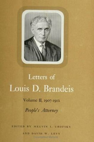 Cover of Letters of Louis D. Brandeis: Volume I, 1870-1907