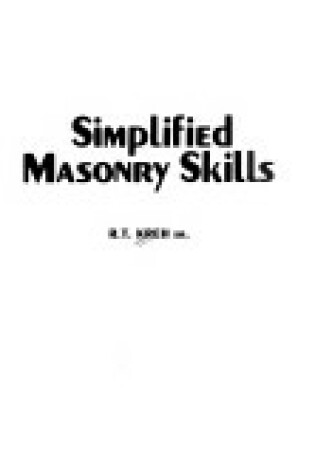 Cover of Simplified Masonry Skills