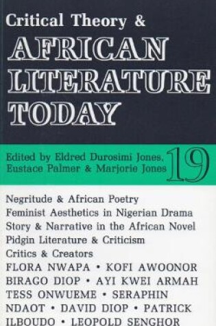 Cover of ALT 19 Critical Theory and African Literature Today