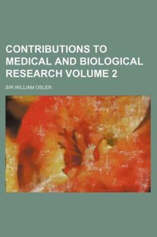 Cover of Contributions to Medical and Biological Research Volume 2