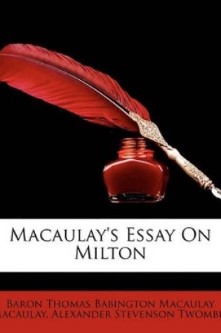 Cover of Macaulay's Essay on Milton