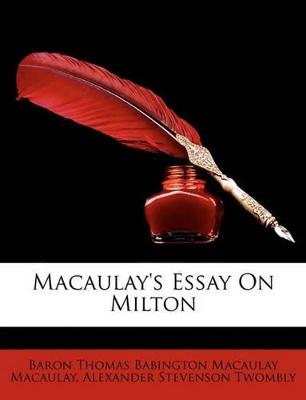 Book cover for Macaulay's Essay on Milton