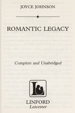 Cover of Romantic Legacy