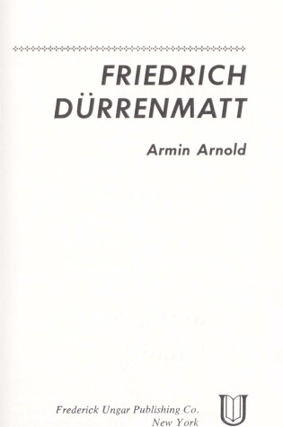 Cover of Friedrich Durrenmatt