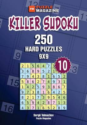 Book cover for Killer Sudoku - 250 Hard Puzzles 9x9 (Volume 10)