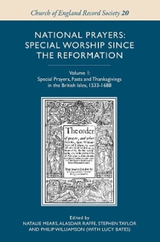 Cover of National Prayers: Special Worship since the Reformation