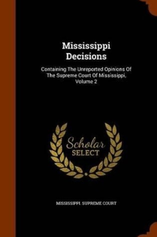 Cover of Mississippi Decisions