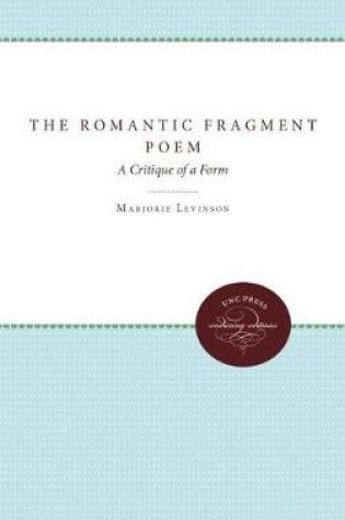 Cover of The Romantic Fragment Poem