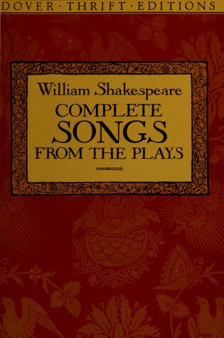 Cover of Complete Songs from the Plays