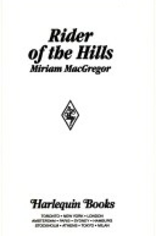Cover of Rider of the Hills