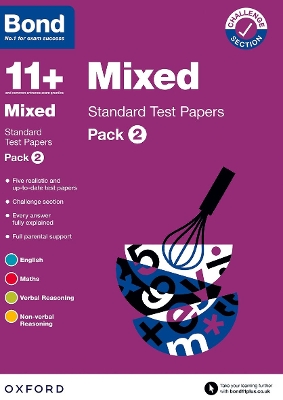 Cover of Bond 11+: Bond 11+ Mixed Standard Test Papers: Pack 2: For 11+ GL assessment and Entrance Exams