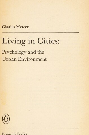 Cover of Living in Cities