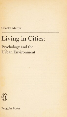 Cover of Living in Cities