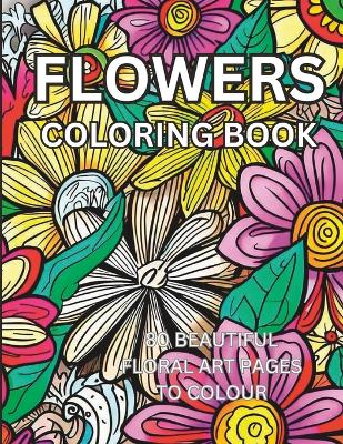 Book cover for Flowers Coloring Book