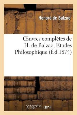 Cover of Oeuvres Completes de H. de Balzac. Etudes Philosophiques Et Etudes Analytique. Catherine de Medicis