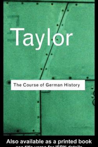 Cover of The Course of German History