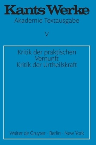 Cover of Kritik der praktischen Vernunft. Kritik der Urteilskraft