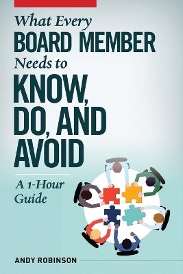 Book cover for What Every Board Member Needs to Know, Do, and Avoid