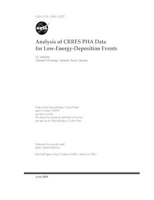 Book cover for Analysis of CRRES PHA Data for Low-Energy-Deposition Events