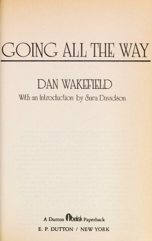 Book cover for Wakefield Dan : Going All the Way (Pbk)