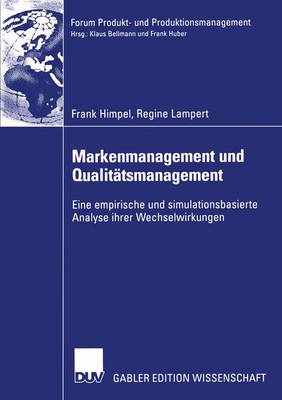 Book cover for Markenmanagement und Qualitätsmanagement