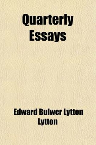 Cover of Quarterly Essays