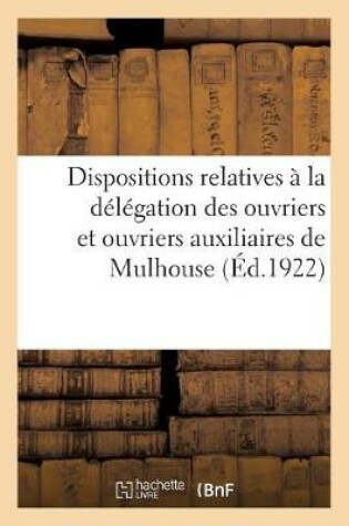 Cover of Dispositions Relatives A La Delegation Des Ouvriers Et Ouvriers Auxiliaires de Mulhouse, Haut-Rhin