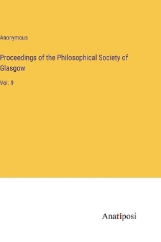 Cover of Proceedings of the Philosophical Society of Glasgow