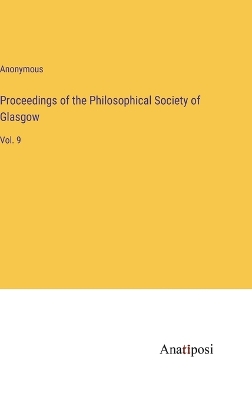 Book cover for Proceedings of the Philosophical Society of Glasgow