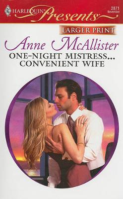 Book cover for One-Night Mistress... Convenient Wife