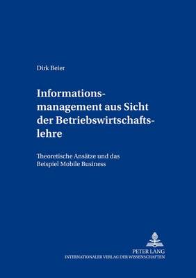 Book cover for Informationsmanagement Aus Sicht Der Betriebswirtschaftslehre