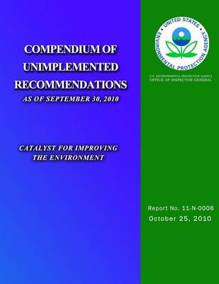 Book cover for Compendium of Unimplemented Recommendations as of September 30, 2010