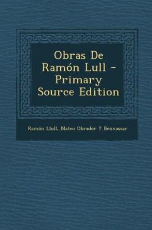 Cover of Obras de Ramon Lull