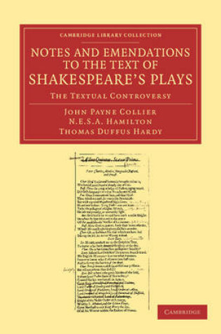 Cover of Notes and Emendations to the Text of Shakespeare's Plays