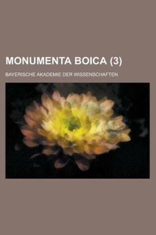 Cover of Monumenta Boica (3 )