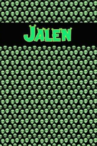 Cover of 120 Page Handwriting Practice Book with Green Alien Cover Jalen