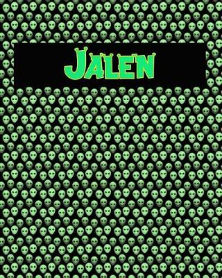 Book cover for 120 Page Handwriting Practice Book with Green Alien Cover Jalen